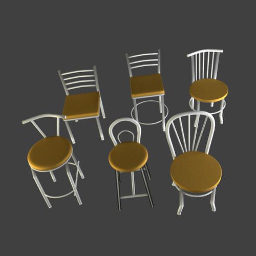 Six different easy chairs preview image